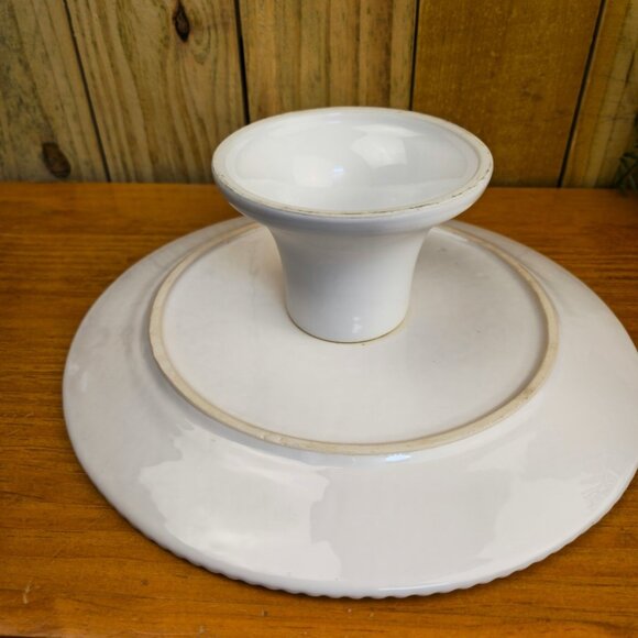 Vintage White Ceramic Cake Stand - Picture 7 of 9